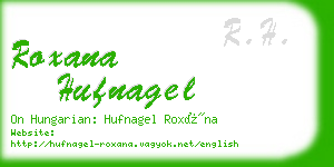 roxana hufnagel business card